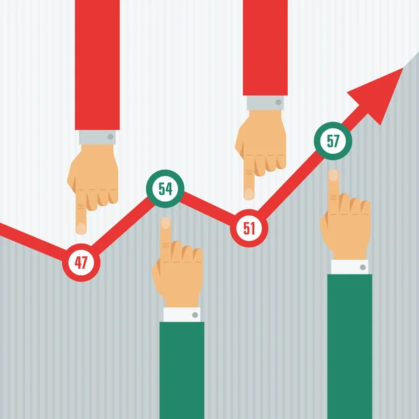 Konceptuella kreativa illustration med business schema — Stock vektor