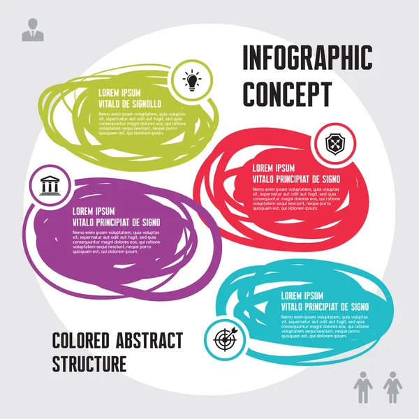 Infographic iş kavramı sunusu için — Stok Vektör