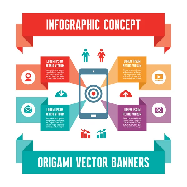 Infografía Concepto de negocio para la presentación — Archivo Imágenes Vectoriales