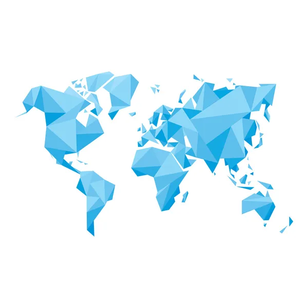 soyut Dünya Haritası - vektörel çizim - geometrik yapısı