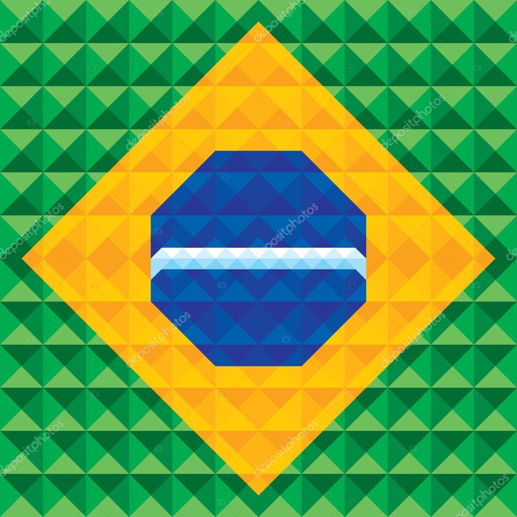 ブラジルの国旗のベースに抽象的な幾何学的な背景 シームレスなベクター パターン イラスト コンセプト ストックベクター C Serkorkin