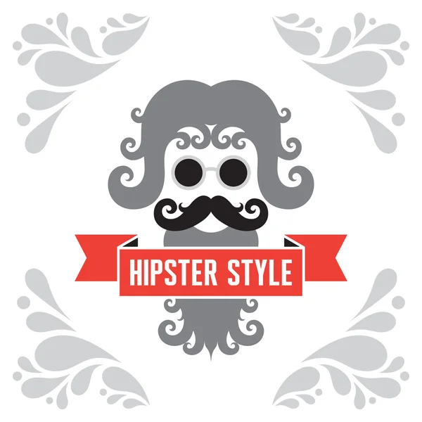 Hipster Concept Vector Illustration - Diseño de estilo retro  - — Vector de stock