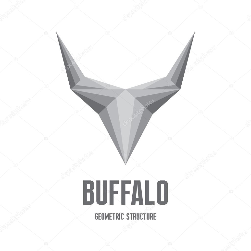 Buffalo Logo Sign - Abstract Geometric Structure for creative design project.
