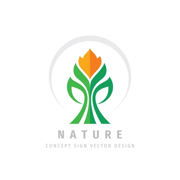 Příroda Opouští Koncept Designu Loga Obchodní Značka Rozvoje Symbol Zelené — Stockový vektor