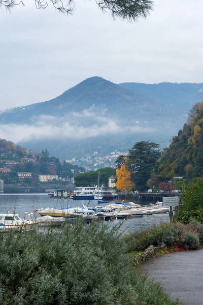 Como Italia Novembre 2021 Bella Vista Sul Lago Sulla Città — Foto Stock