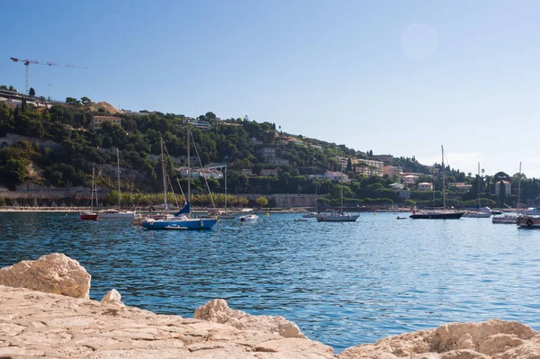 Villefranche Sur Mer Francie Září2021 Brzy Ráno Nábřeží Villefranche Sur — Stock fotografie