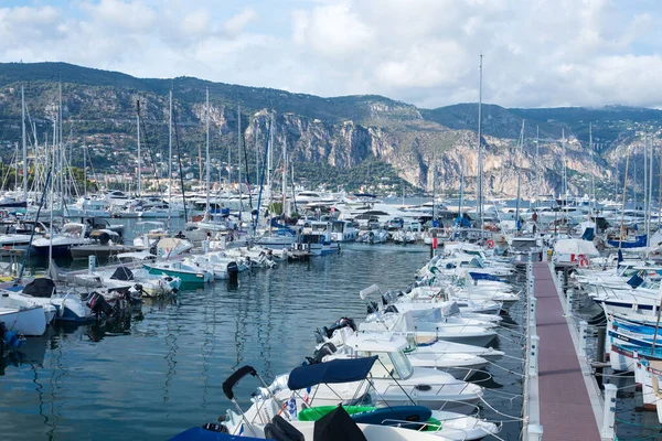 Saint Jean Cap Ferrat Francia Septiembre 2021 Aparcamiento Yates Barcos — Foto de Stock