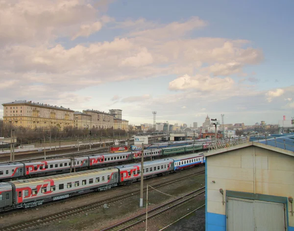 Russische spoorwegen station — Stockfoto