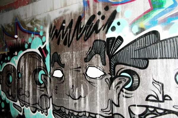 Graffiti i Moskva – stockfoto
