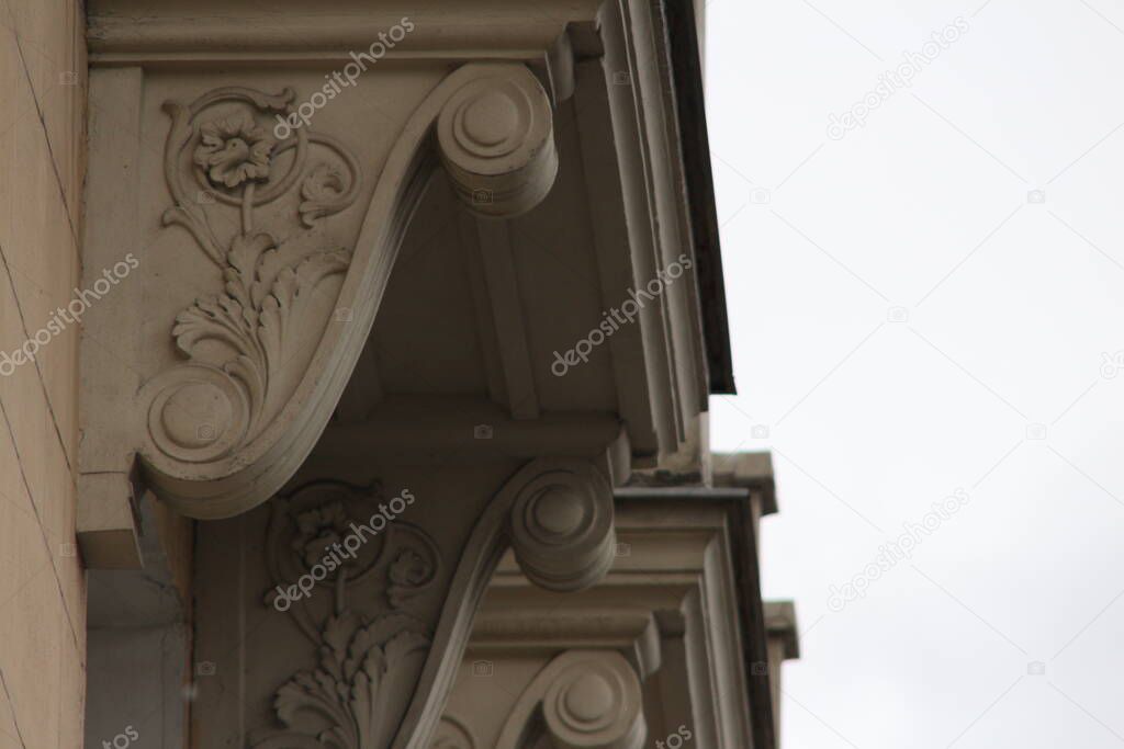 The city of Moscow 2022 ,the old house of the balcony architecture