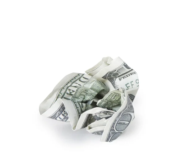 The crumpled dollar — Stock Photo, Image
