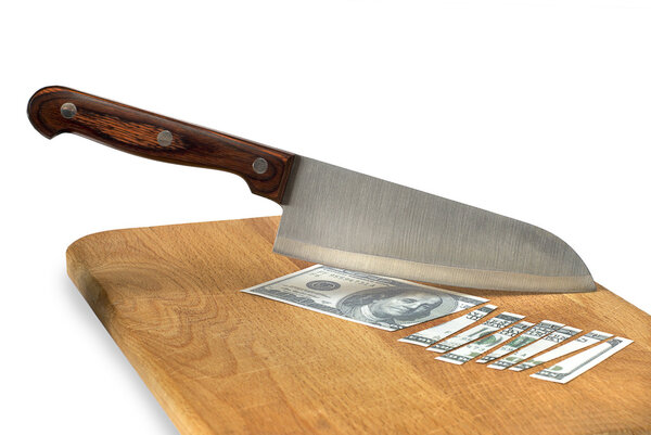 kitchen knife and cut bill
