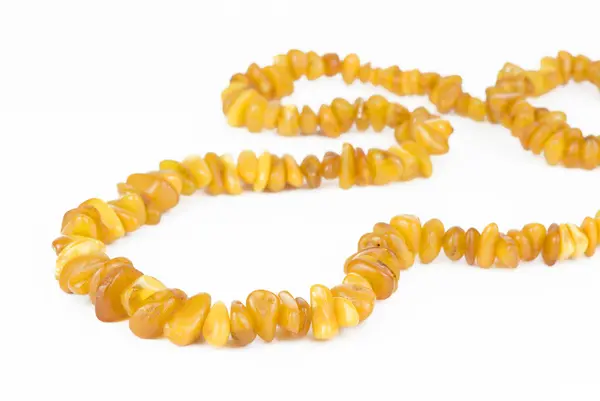 Necklace from natural amber — Stock Photo, Image