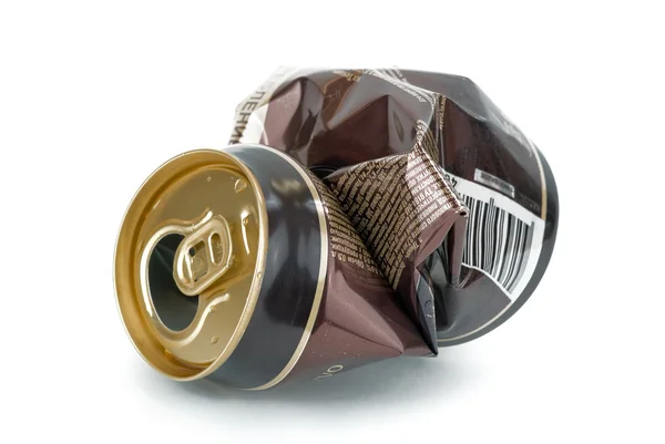 Crumpled beer can — Stock Photo, Image