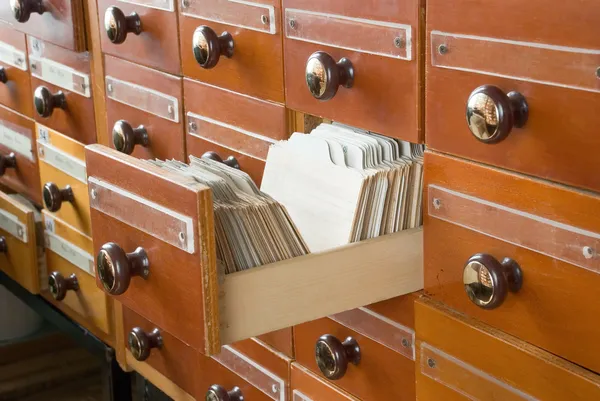 Library Card Catalog — Stock Photo, Image