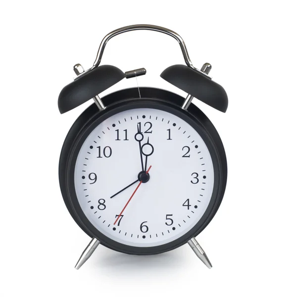 Black classic alarm clock — Stock Photo, Image