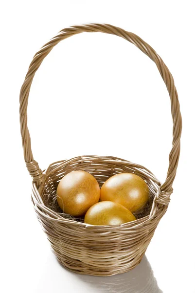 Three golden eggs — Stock Photo, Image