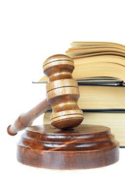 tahta Tokmak, soundblock ve kalın eski kitap yığını