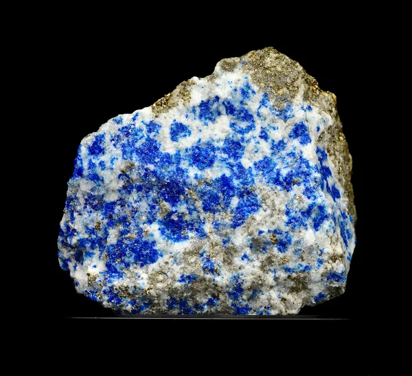 Lapis lazuli met pyriet en marmer — Stockfoto