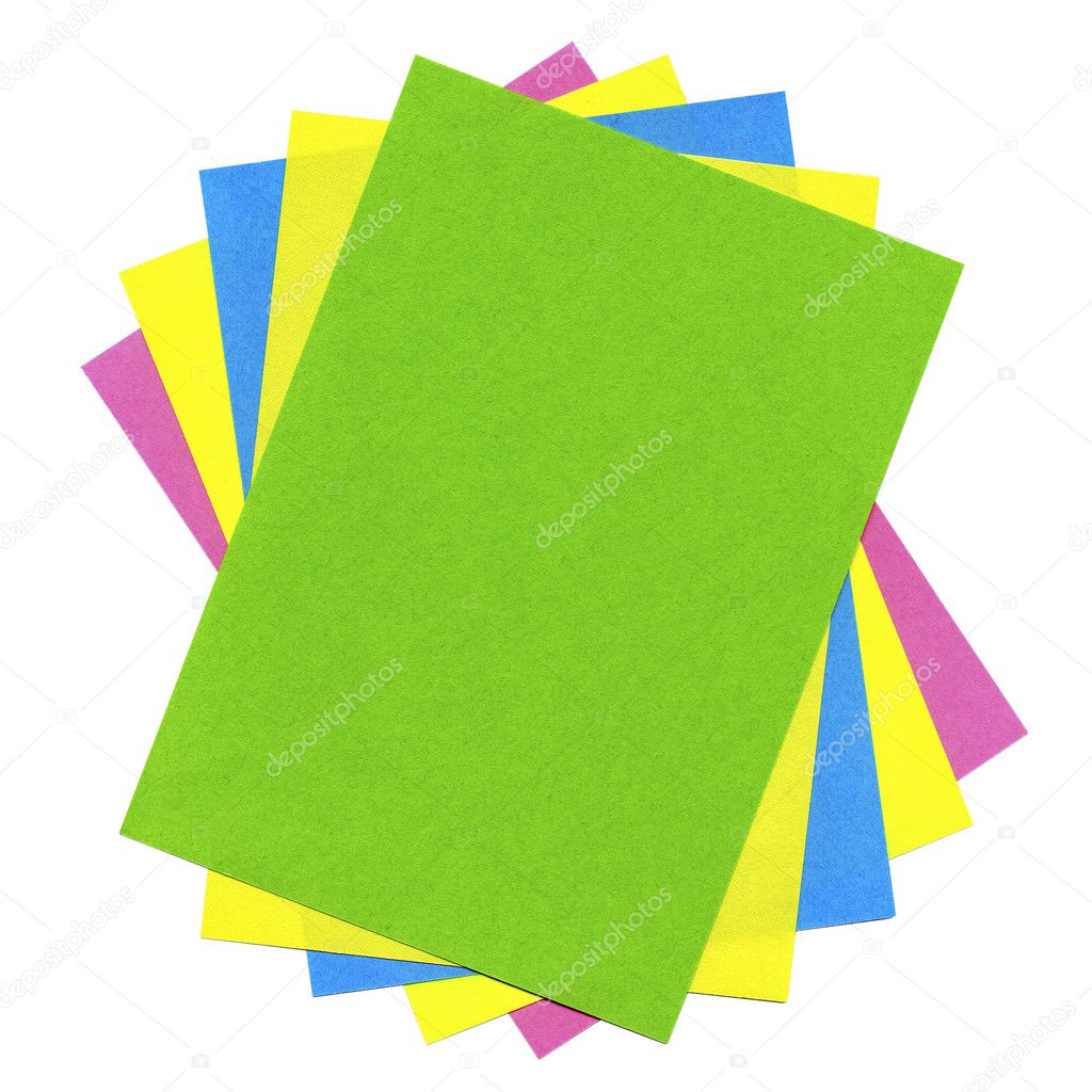 Multicolored cards