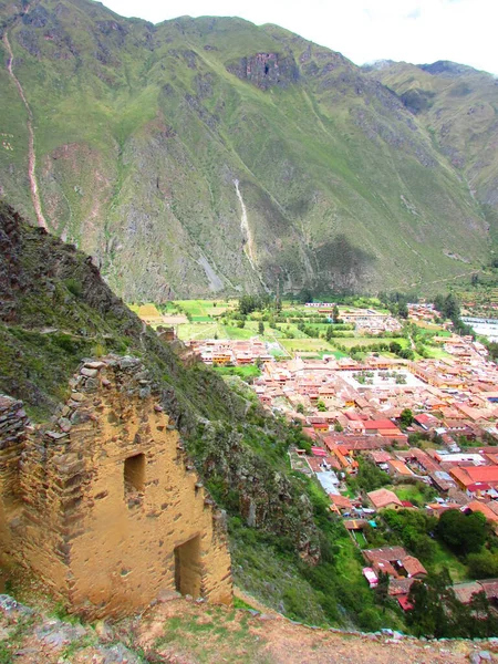 Naturaleza Ruinas Ollantaytambo Cusco Perú Foto Viaje — Foto de Stock