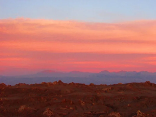 Coucher Soleil Valle Luna San Pedro Atacama Chili Photographie Paysage — Photo