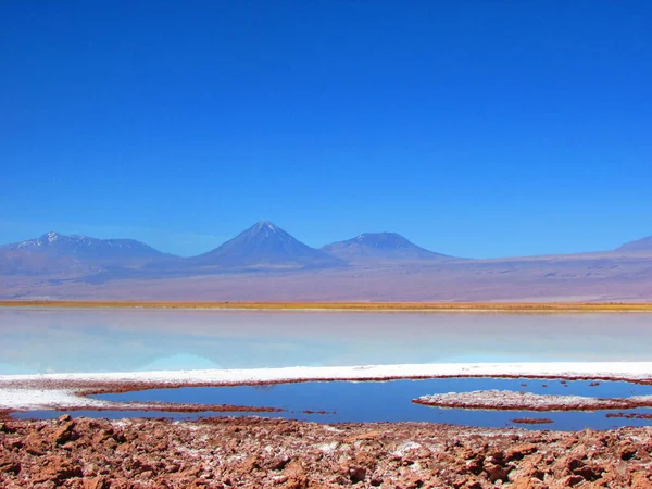 Laguna Tebinquiche San Pedro Atacama Şili Desierto Atacama — Stok fotoğraf