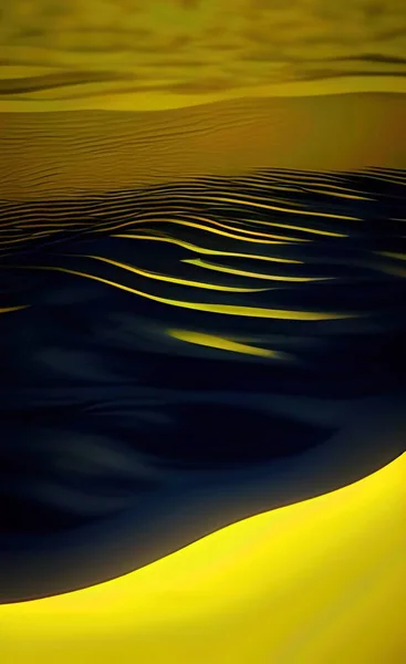 The illustration of abstract yellow wave background