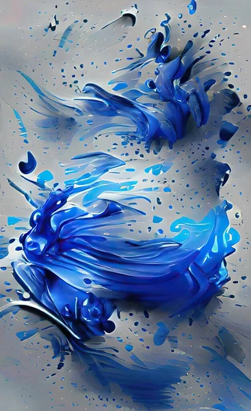 the illustration of abstract ink splash color background