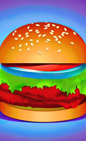 hamburger and burger on a white background