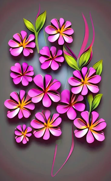 beautiful flowers on a black background. vector illustration