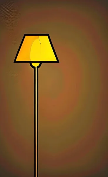 yellow lamp on a white background