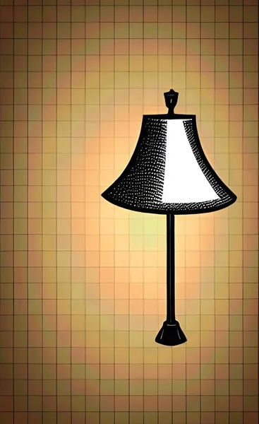 vector illustration of modern table lamp