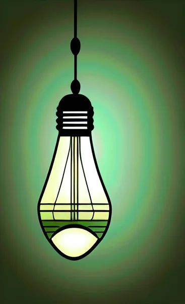 light bulb hanging on a wall. vector illustration