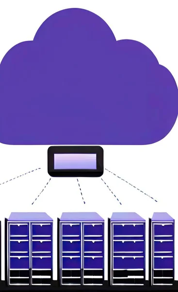 cloud computing and data storage concept, vector illustration