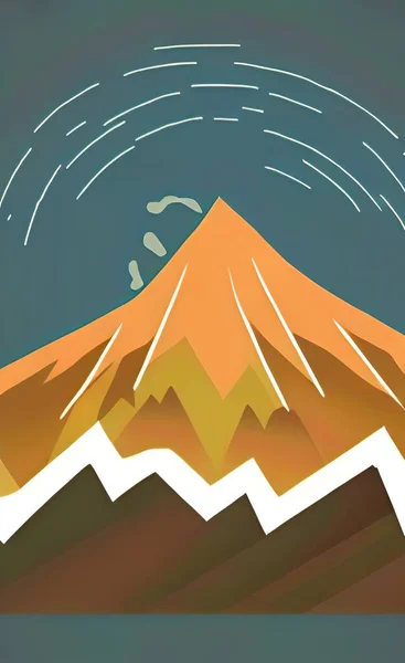 abstract background with mountains and snow. vector illustration