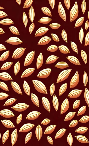 seamless pattern with golden leaves. vector illustration