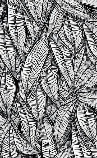 seamless pattern with hand drawn leaves. vector illustration.