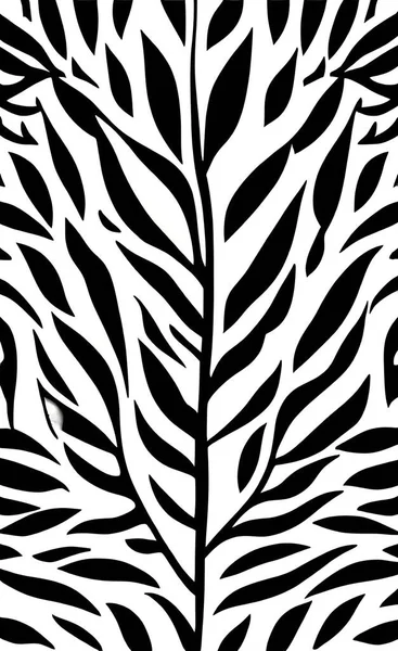 seamless pattern with abstract leaves, vector illustration
