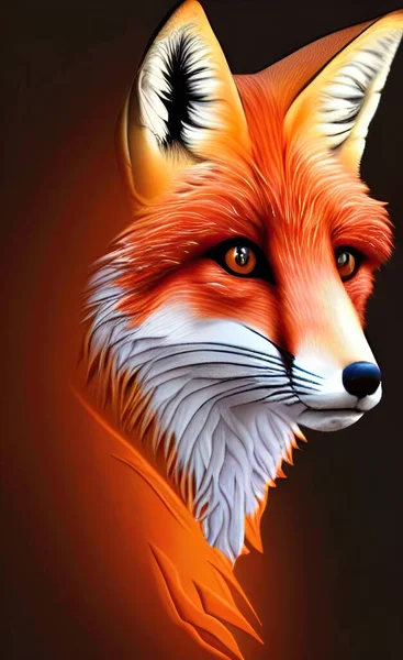 illustration of a fox in the zoo