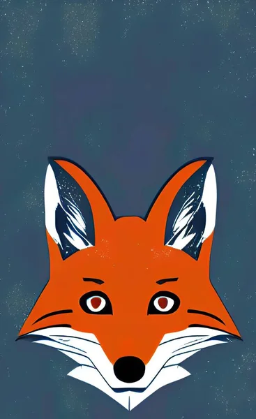 fox logo with hand drawn illustration