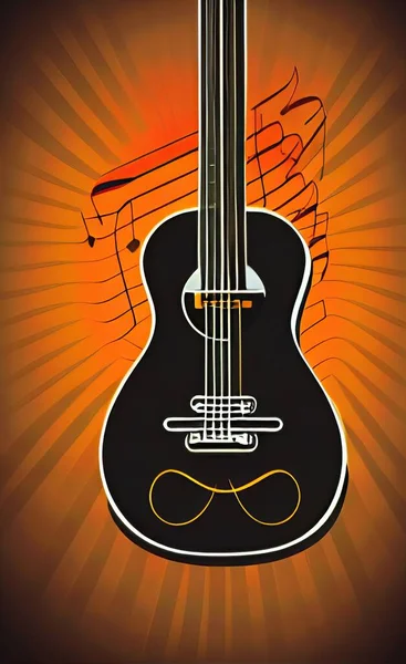 guitar icon. vector illustration