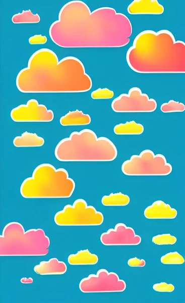 clouds, weather, cloud, sky, sun, blue, rainbow, abstract background, wallpaper, vector