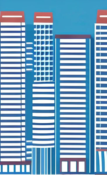 modern city building, vector illustration
