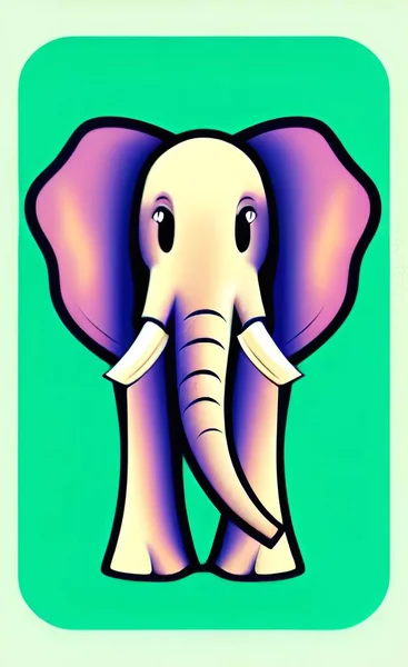 illustration of a cute cartoon elephant