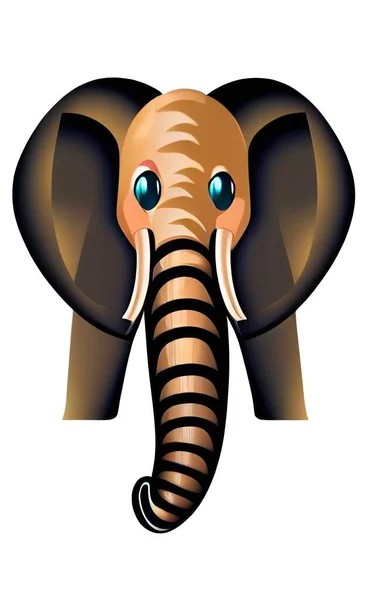 illustration of a cute cartoon elephant