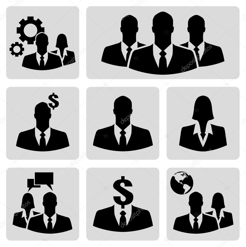 Business people icons Stock Vector Image by ©kritchanut 34211003