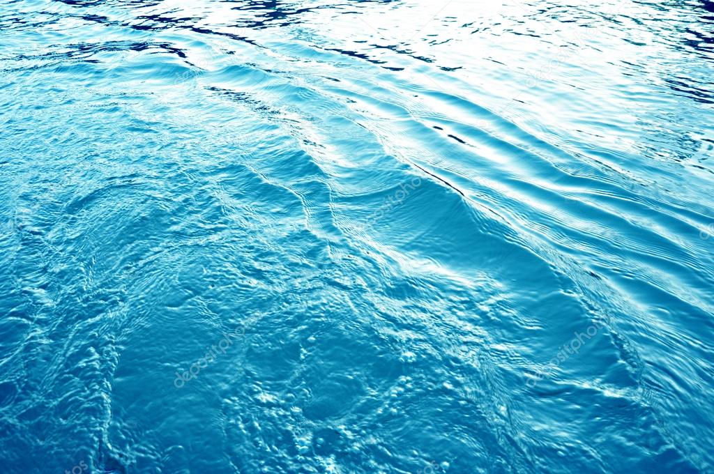 Rippled blue sea water