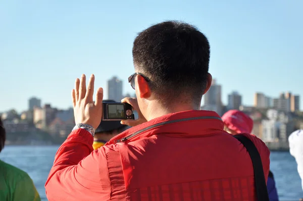 Ein Tourist beim Fotografieren — Stockfoto