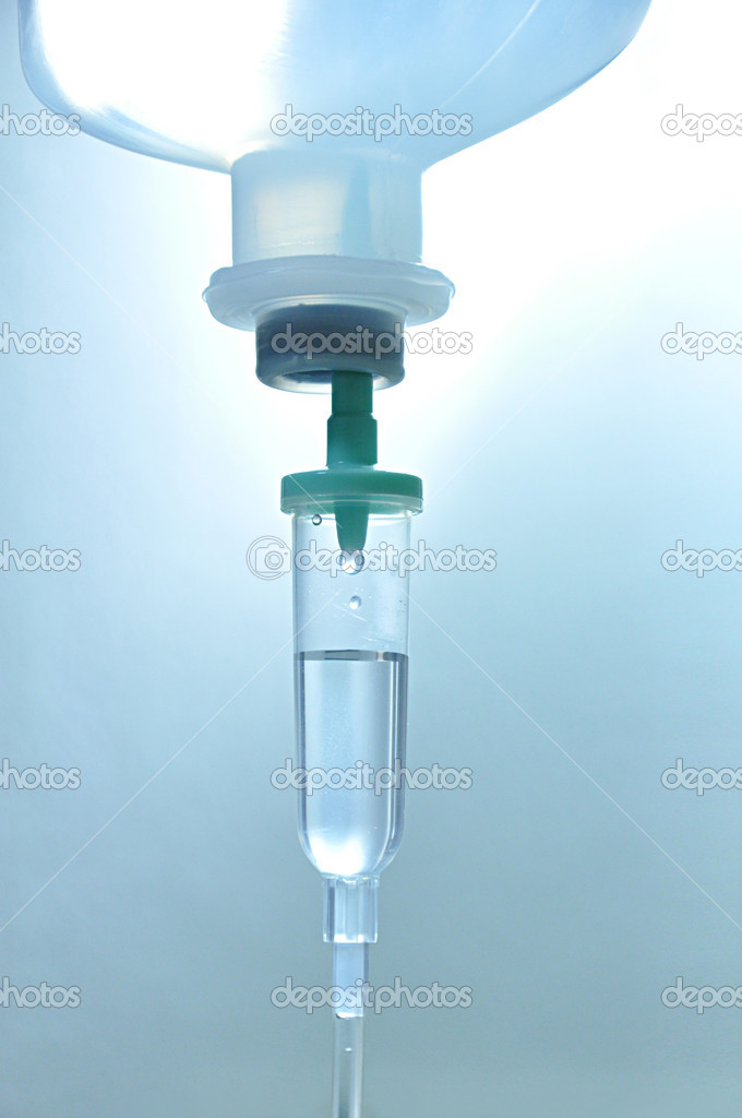 Saline solution from the bottle